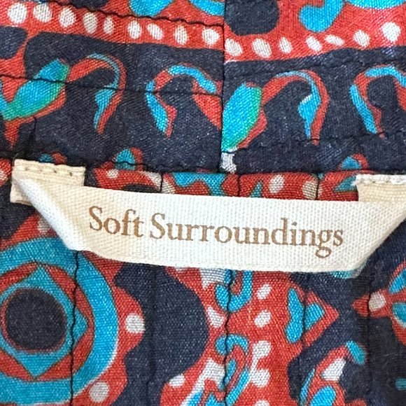 Soft Surroundings Quilted Topper Jacket Size XSP Petite‎ Multicolor Boho Artsy - Picture 6 of 8